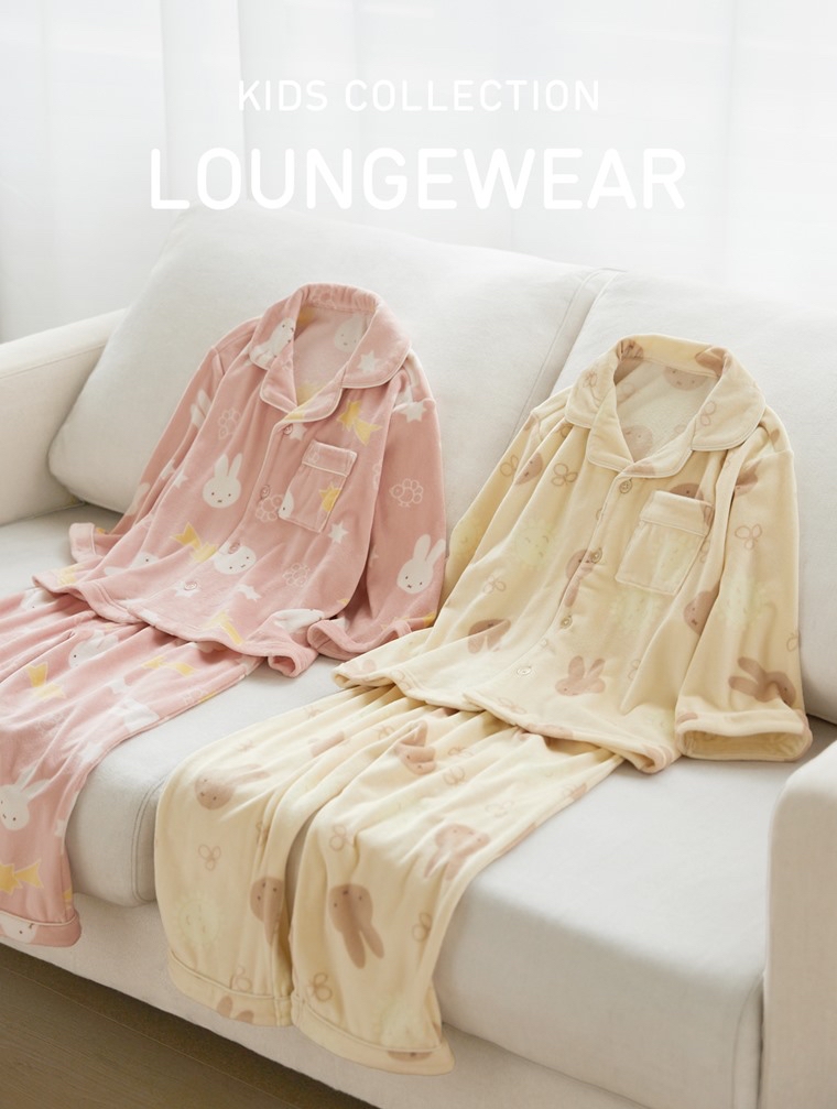 💚代購 台灣直送💚正版授權Miffy兩色人物滿印絲絨長袖家居服上下套裝