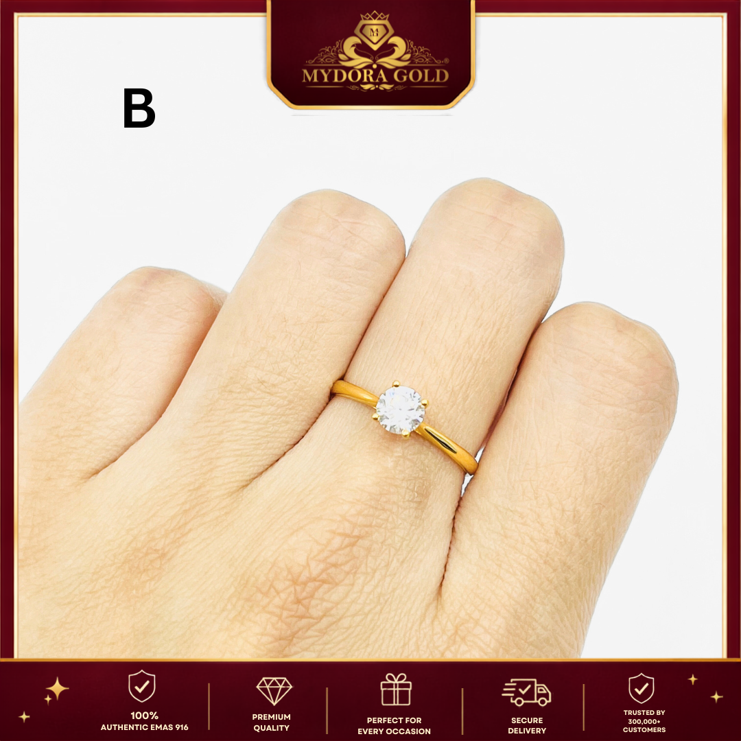 MYDORA Cincin Batu Felisa l EMAS 916/22K