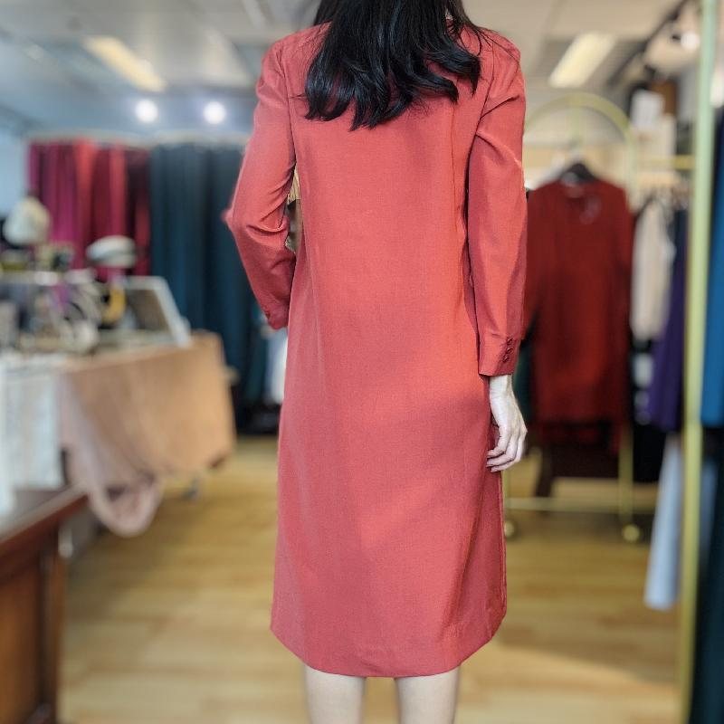 Vintage Japanese Stand Collar Shift Dress (MT2260-16)