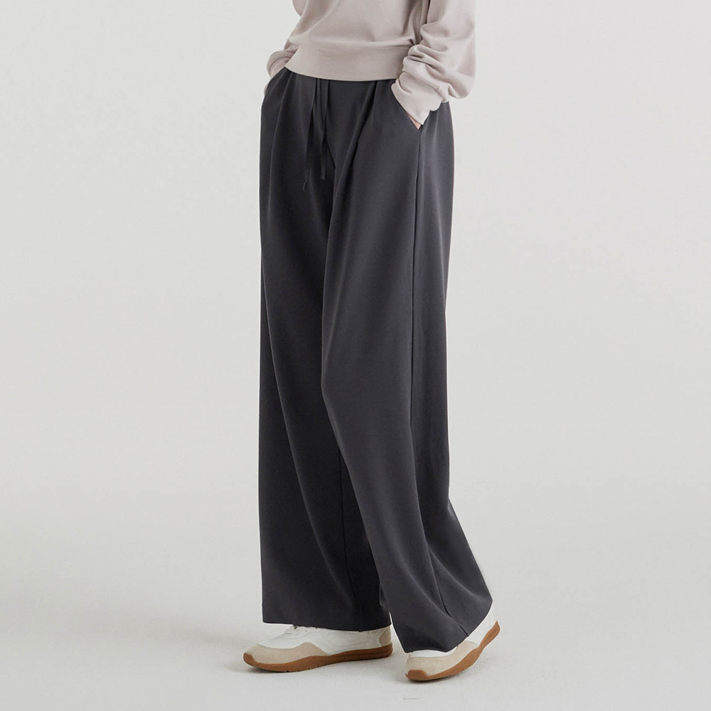 【返工去街街之選】預購_FFWSPT136 All Day Move String Semi-Wide Pants by front2line