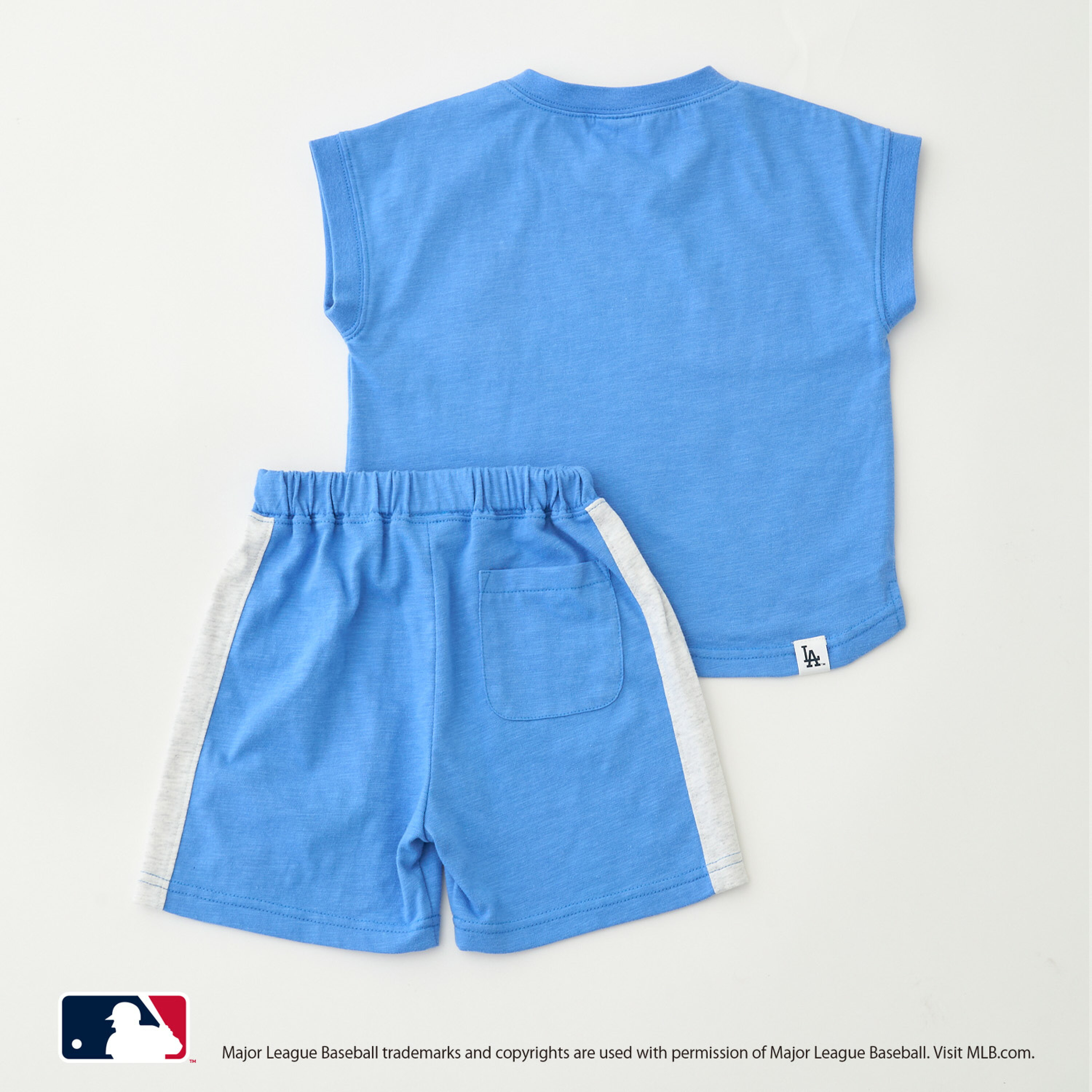 🇯🇵預訂 日本直送🇯🇵Petit Main x MLB系列三色球隊標誌上衣短褲上下套裝