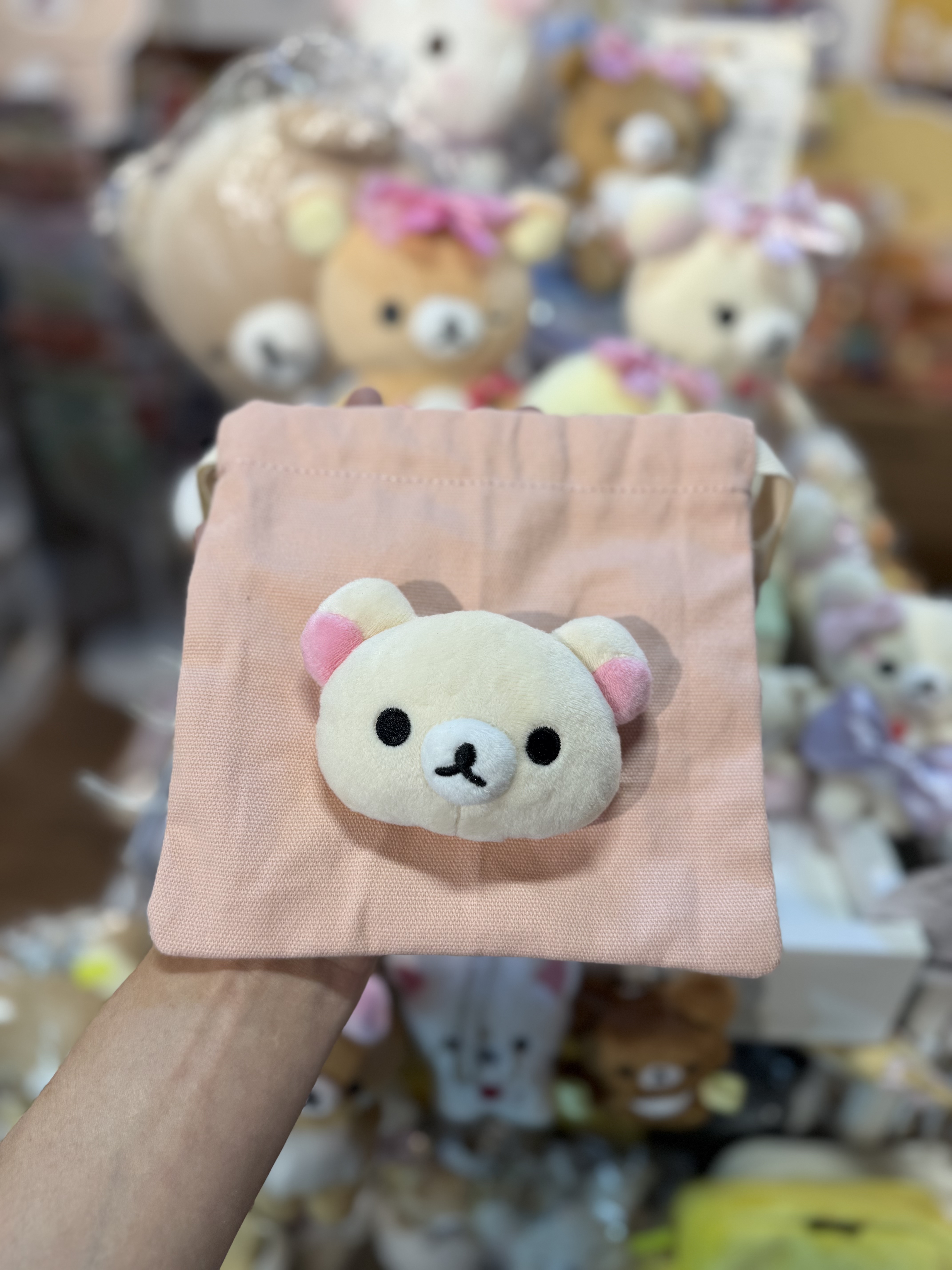 《現貨》全新日本專店限定 Rilakkuma立體頭仔索袋