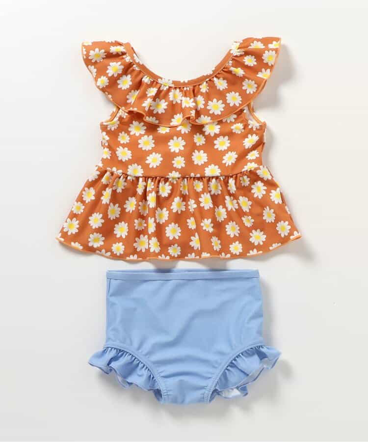 🇯🇵預訂 日本直送🇯🇵Apres les cours六色圖案印花荷葉邊後背V領分體泳衣