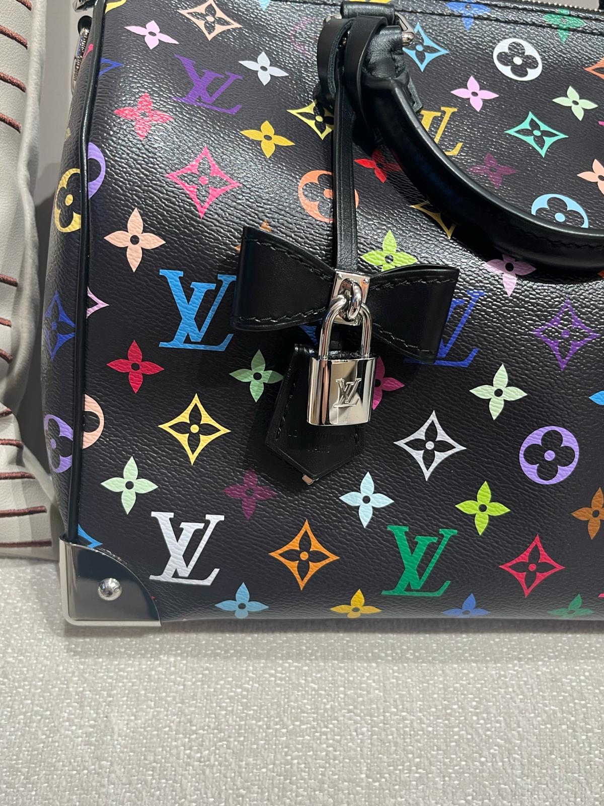 LV x TM Speedy Soft 30 M13257 村上隆黑彩花限量 Louis Vuitton x Murakami 100%Authentic, 99%New閑置品✅專門店收據✅nfc ✅dust bag ✅box
