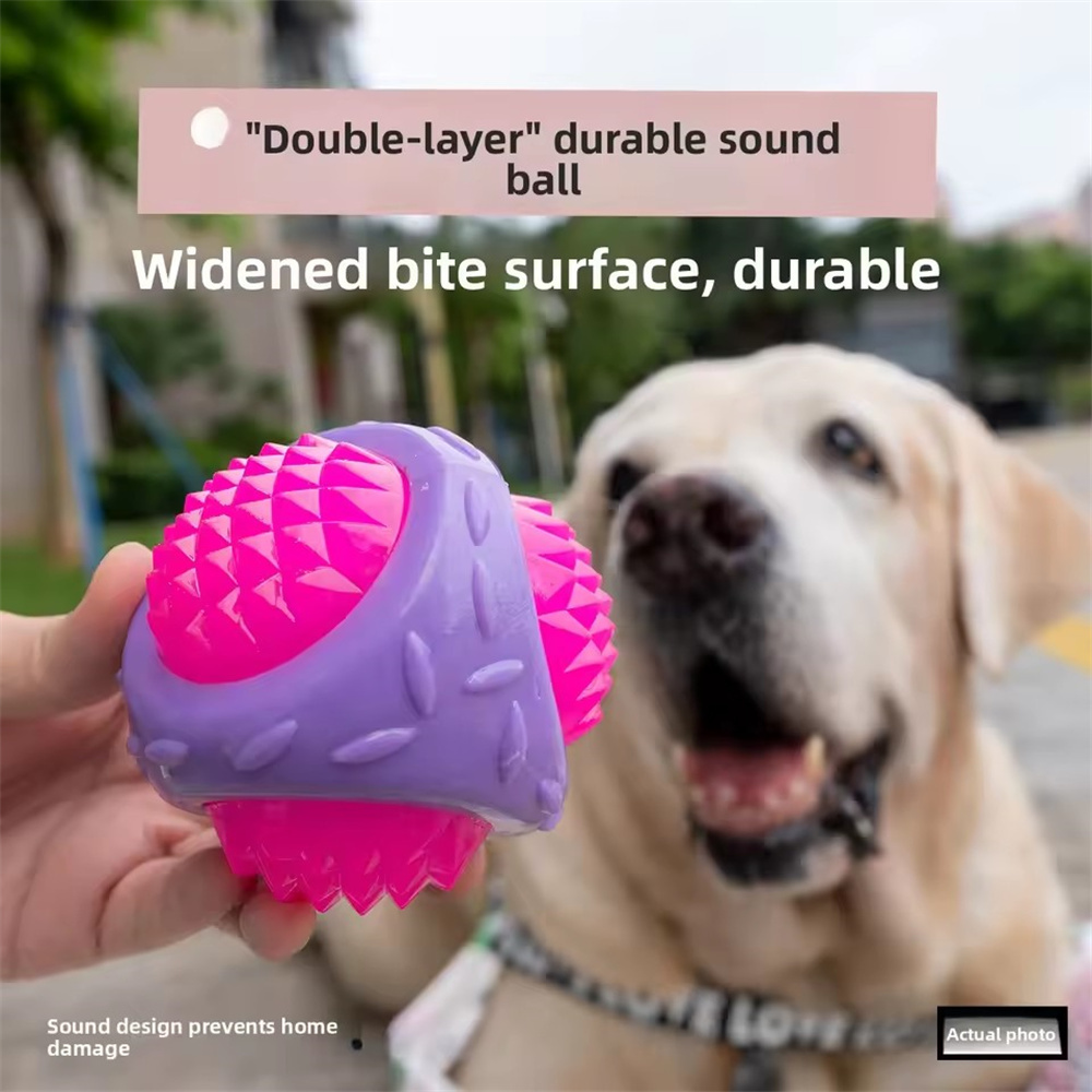 耐咬磨牙發光鑽石寵物玩具 紅色 UB0256