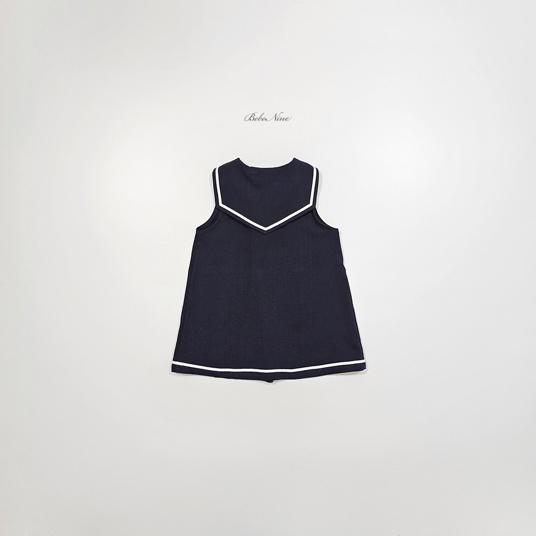 ☀️預訂 韓國直送☀️🇰🇷Bebenine兩色海洋風水手領巾背心連身裙