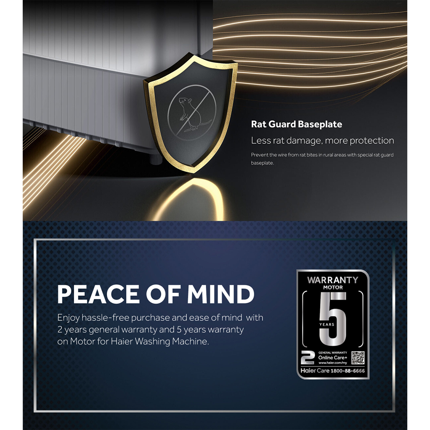 Haier 9kg Twin Tub Semi-Auto Washing Machine (HTW90-M1217)