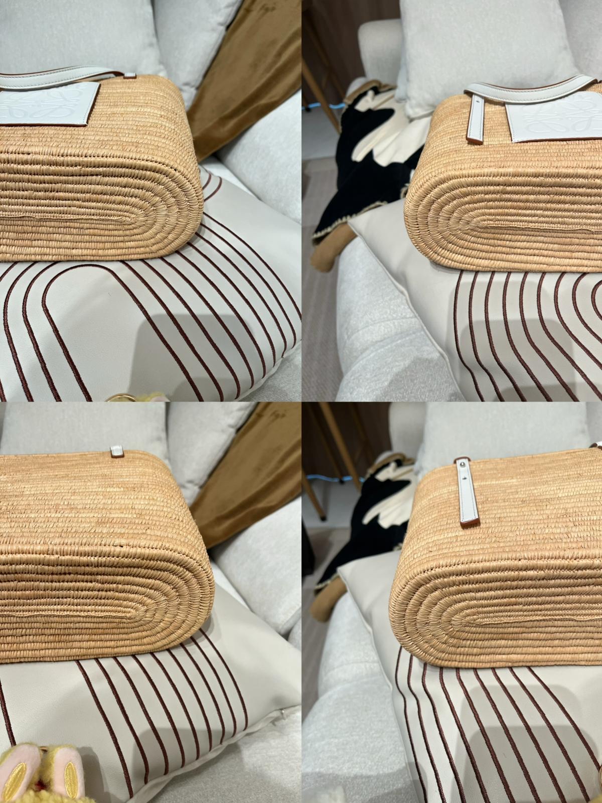 Loewe Raffia Squate Tote Bag 100%Authentic,98%new✅dust bag