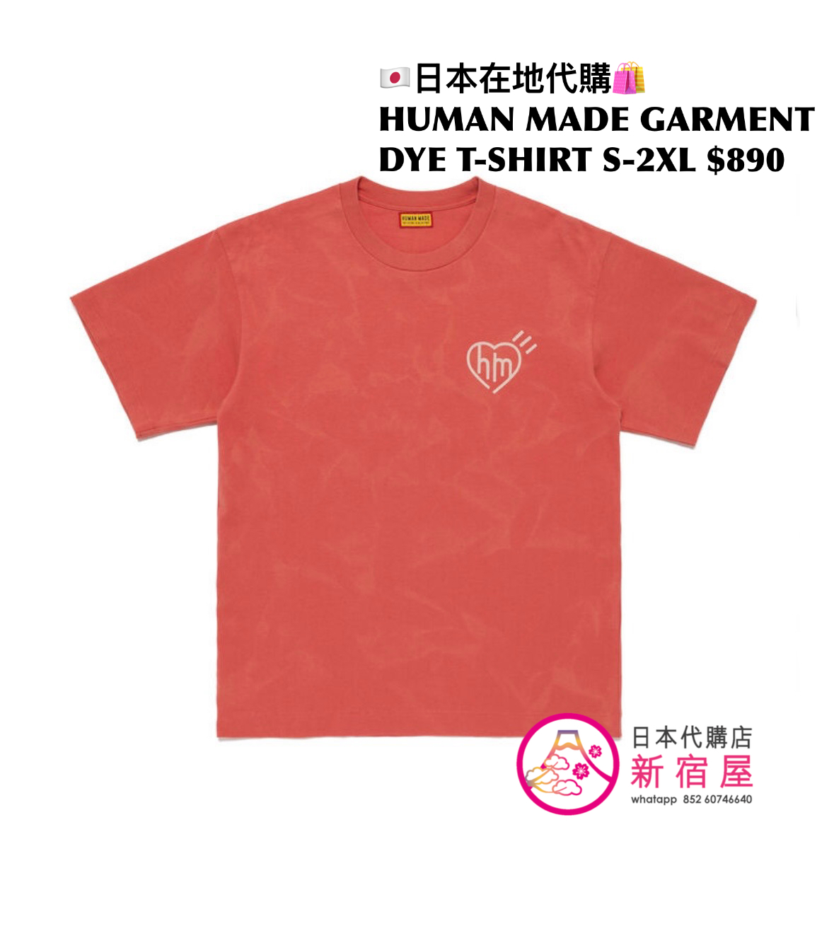HUMAN MADE GARMENT DYE T-SHIRT
