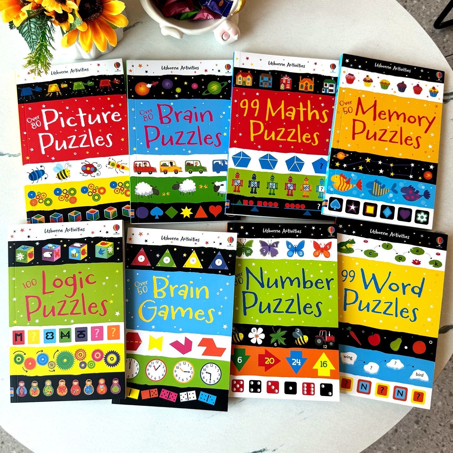 Picture Puzzles：Usborne（出版社） · Memory Puzzles、Number Puzzles、Brain Games、Brain Puzzles、99 Maths Puzzles、99 Word Puzzles：Usborne 旗下編撰，Simon Tudhope ， Various 編著
