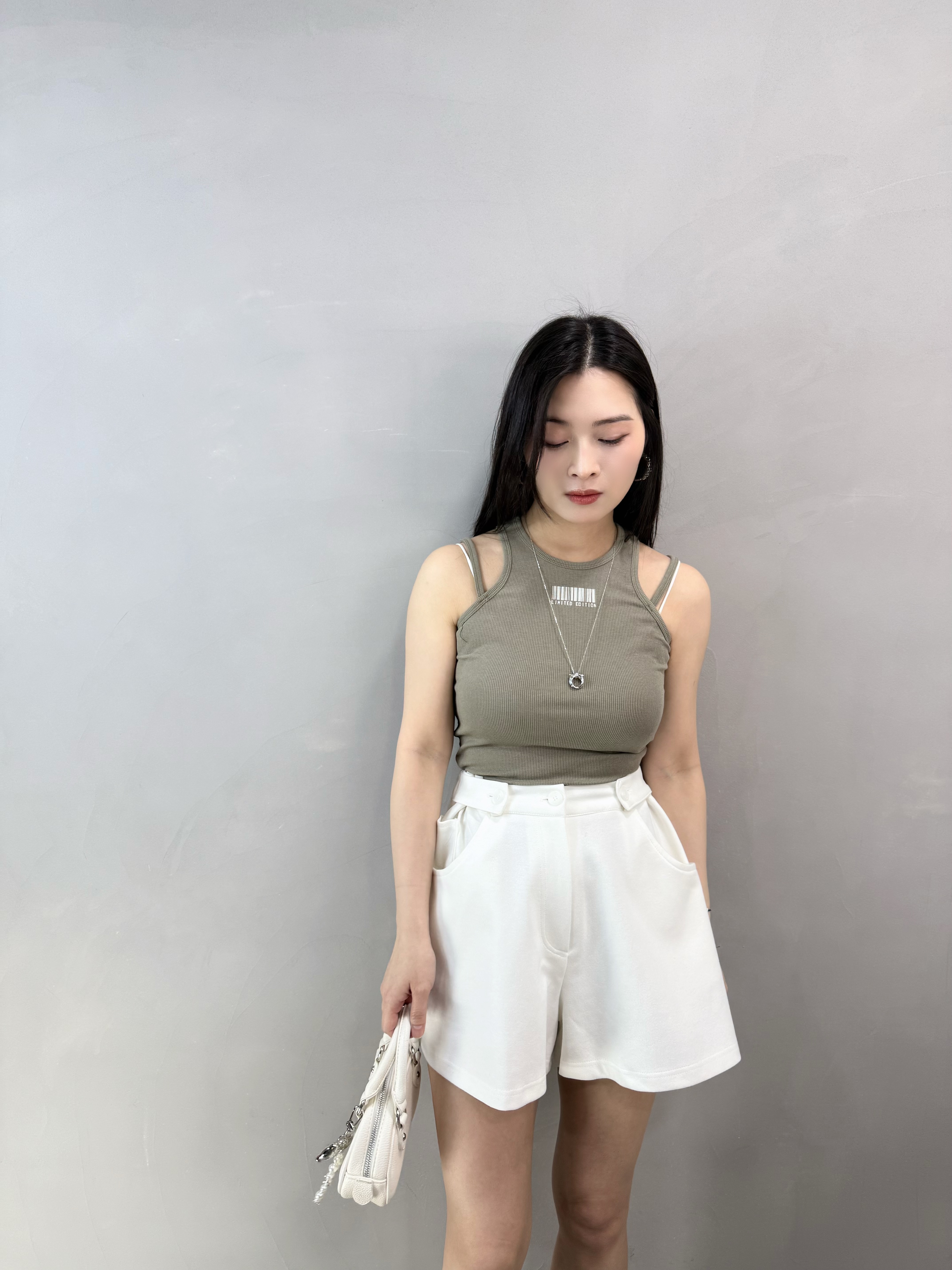 K79 後橡根腰棉裙褲