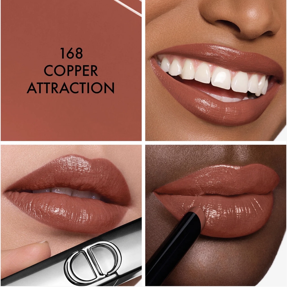 DIOR ROUGE DIOR ON STAGE 傲姿舞台持色唇膏#168  Copper Attraction 2.2g 肉桂烏龍