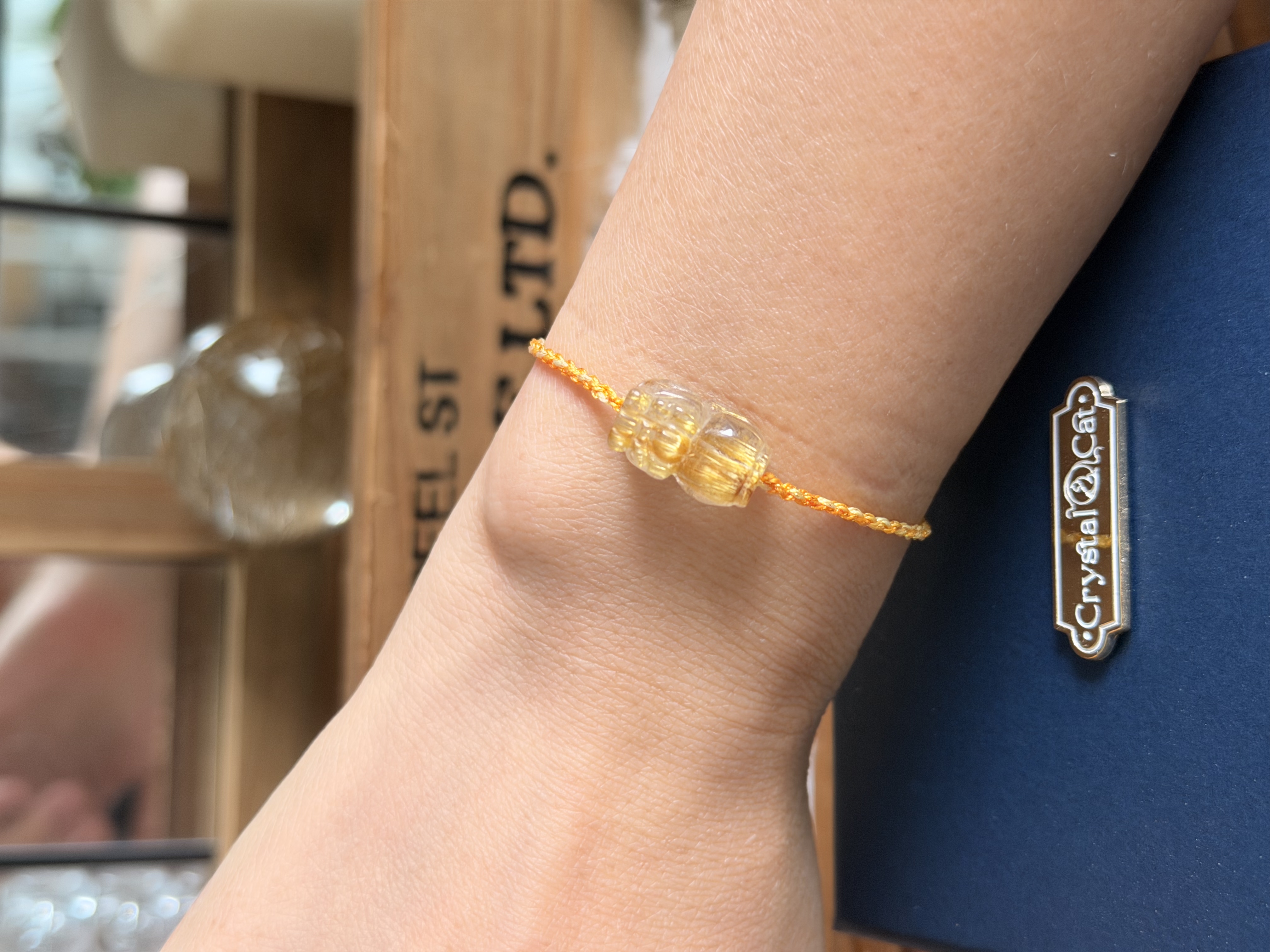 金鈦晶貔貅襯手绳