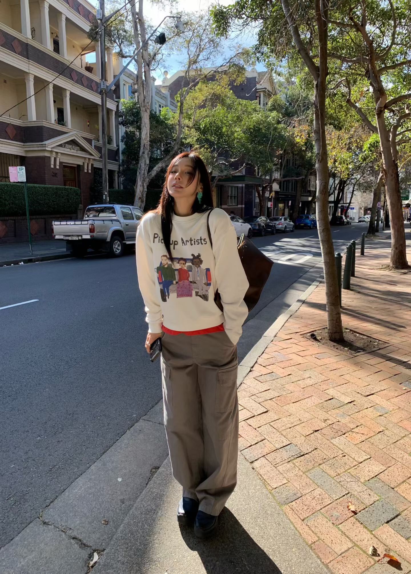 Artistic print sweatshirt