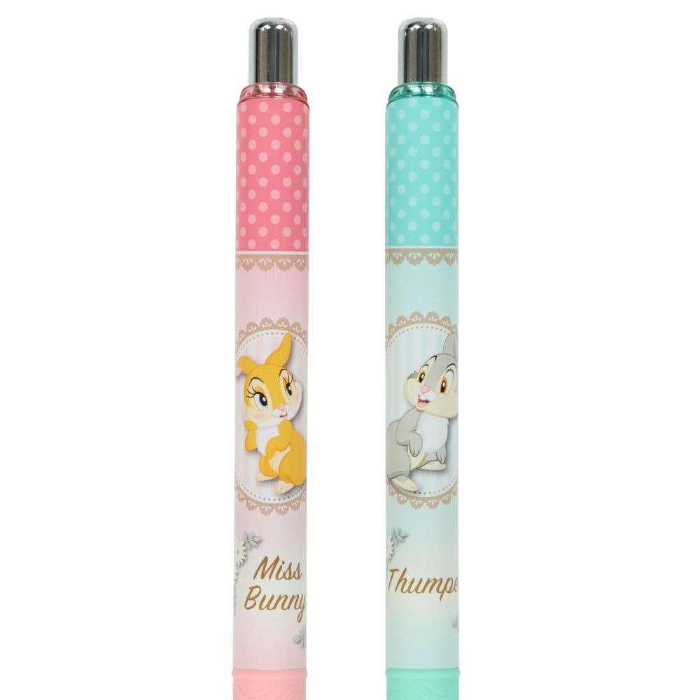 現貨｜【日本 Disney Store 限定】一套2枝 Thumper & Miss Bunny 日本製 Pentel EnerGel 0.5mm 黑色 啫喱筆 074521