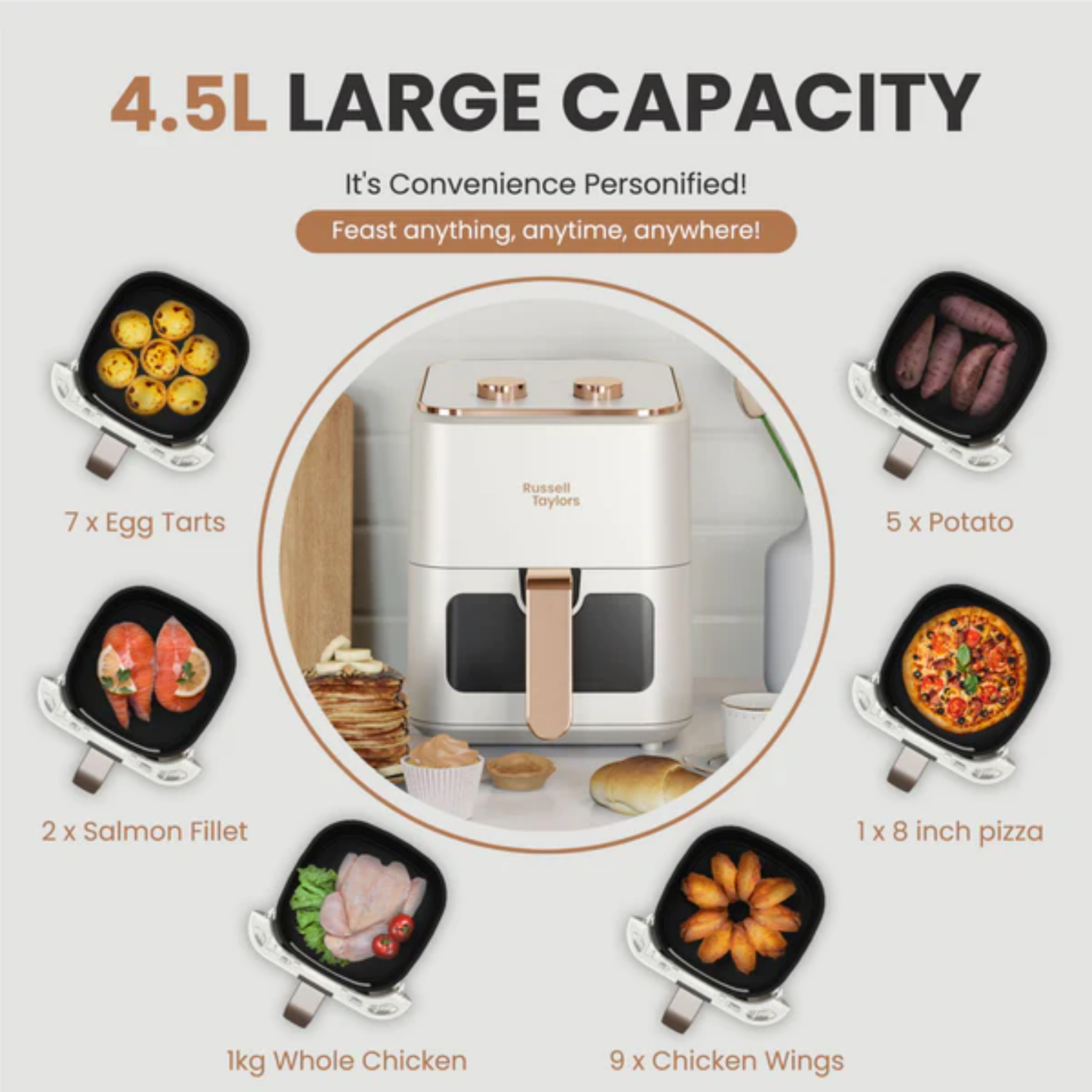 Russell Taylors 4.5L Window Air Fryer (Z3)
