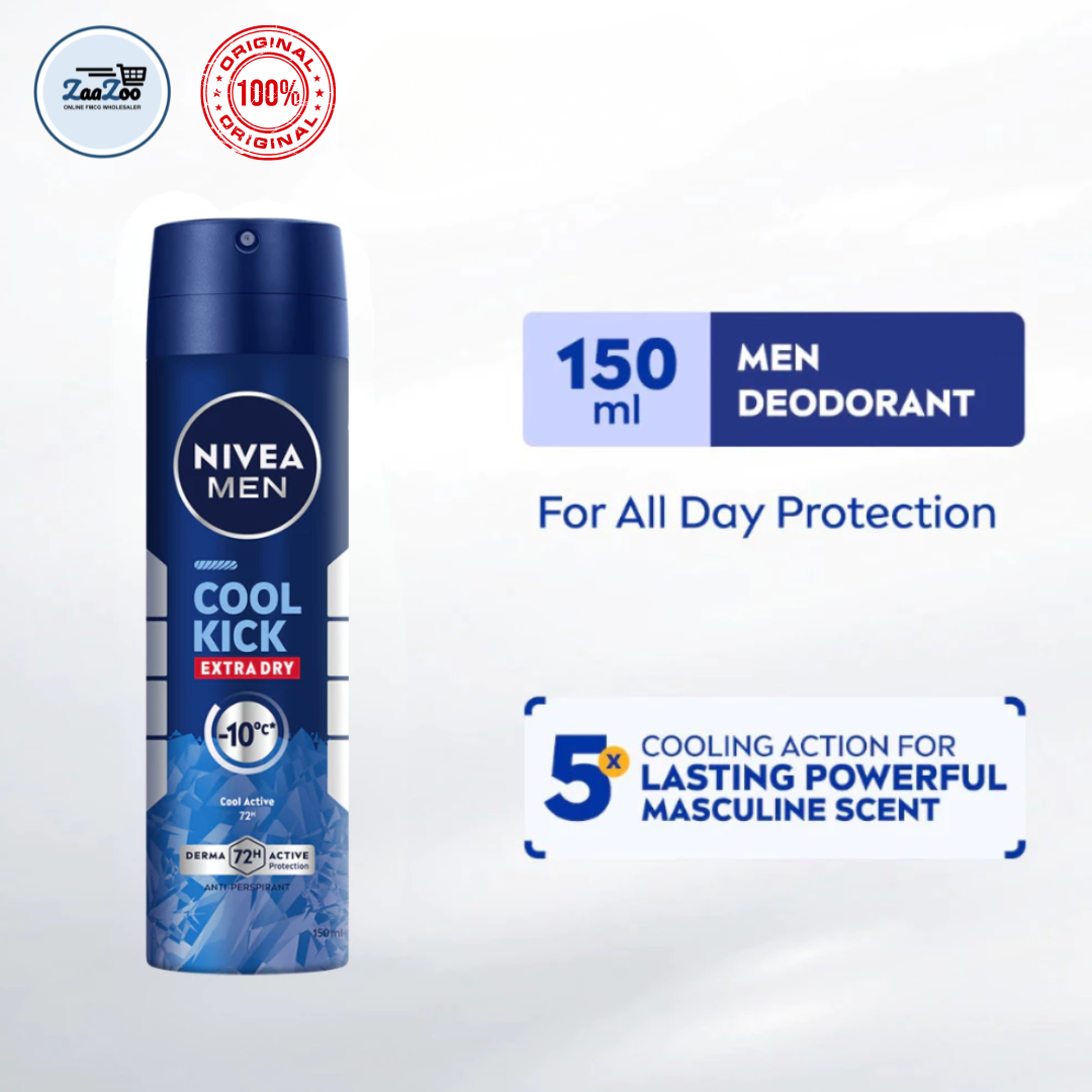 Nivea Men Deodorant Spray 150ml - Cool Kick Blue