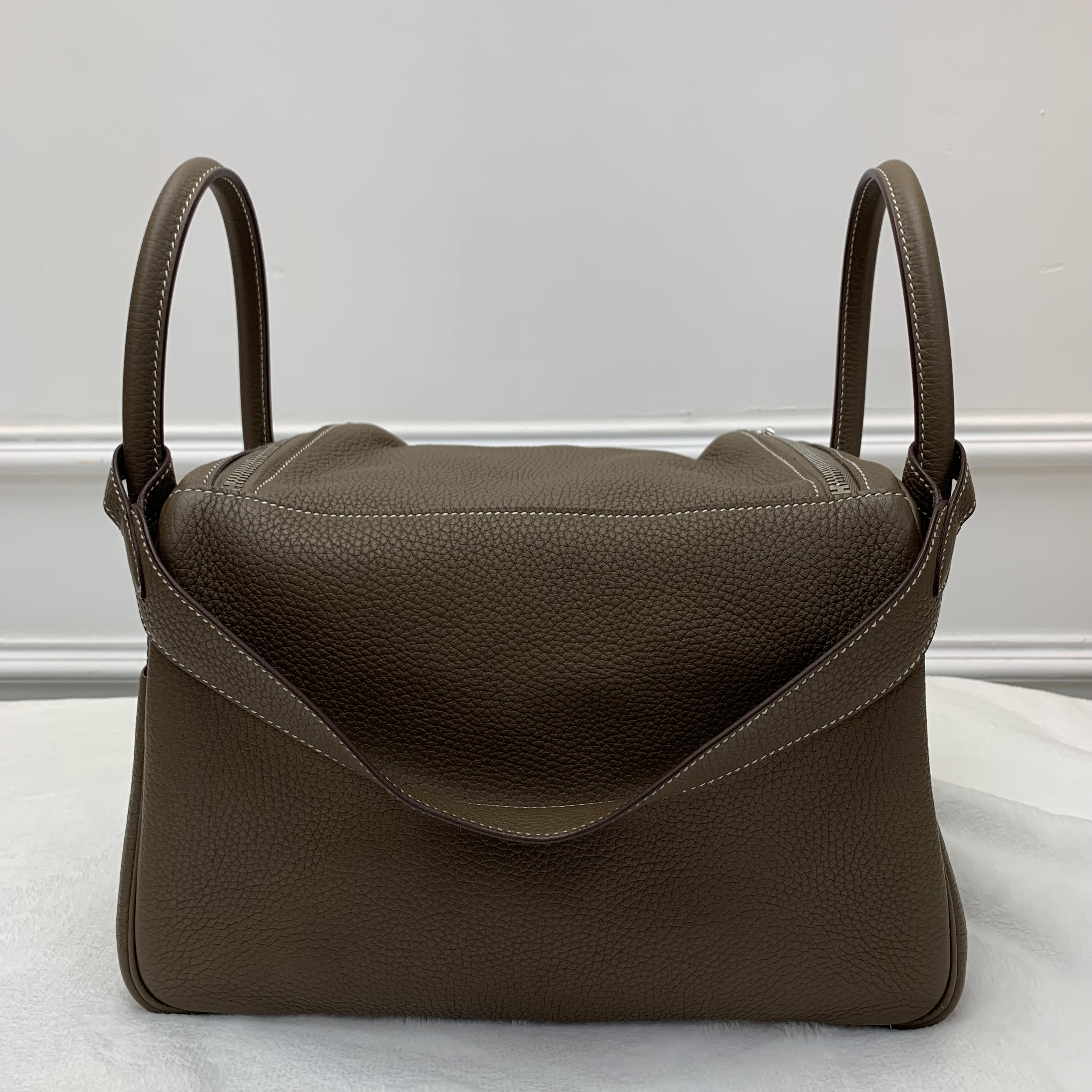 Full Set Hermes Lindy30大象灰銀扣 Y刻印