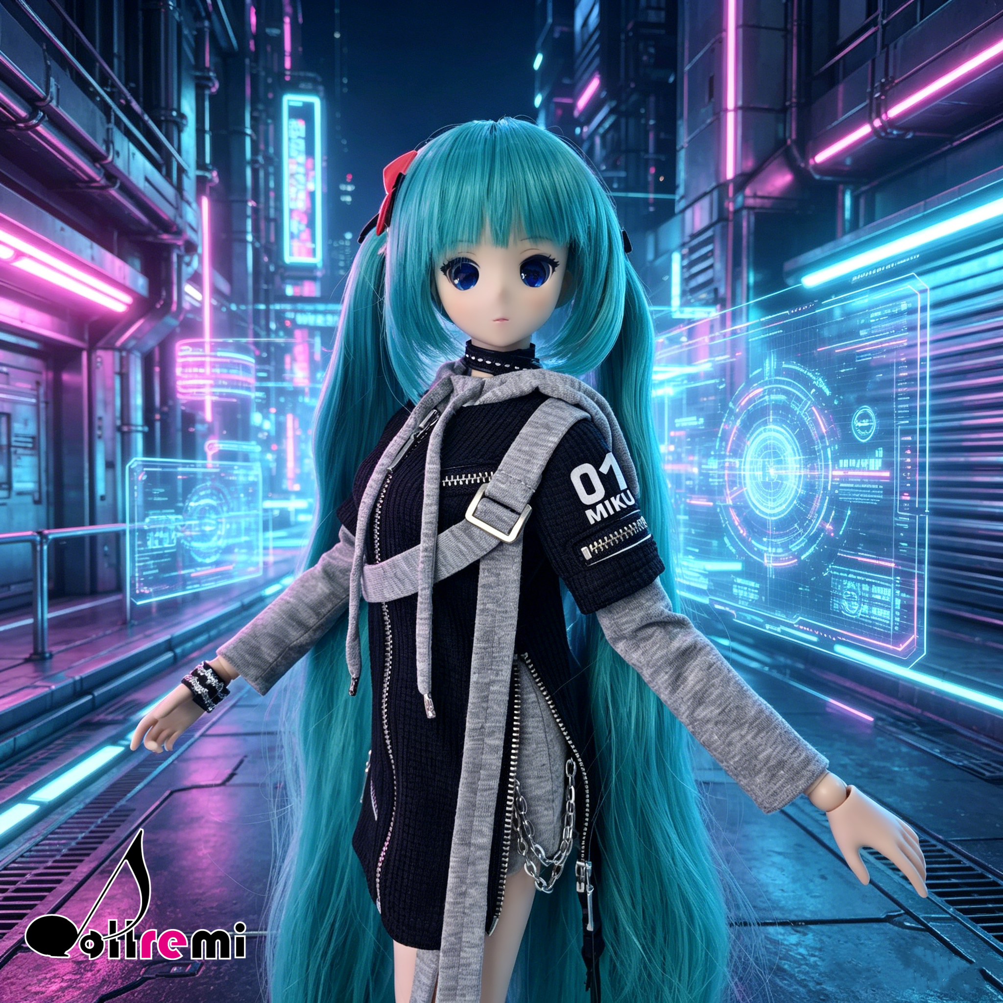 【dollremi】(DD0932) COS 初音未來 Hatsune Miku 朋克初音  Punk MIKU
