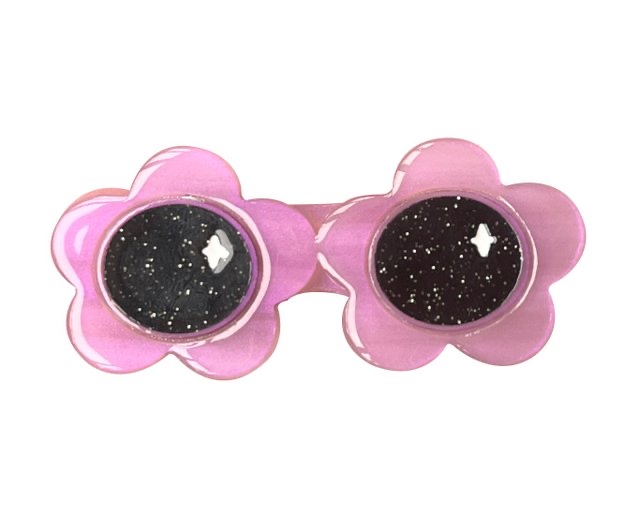 花花太陽眼鏡 髮夾 鴨嘴夾