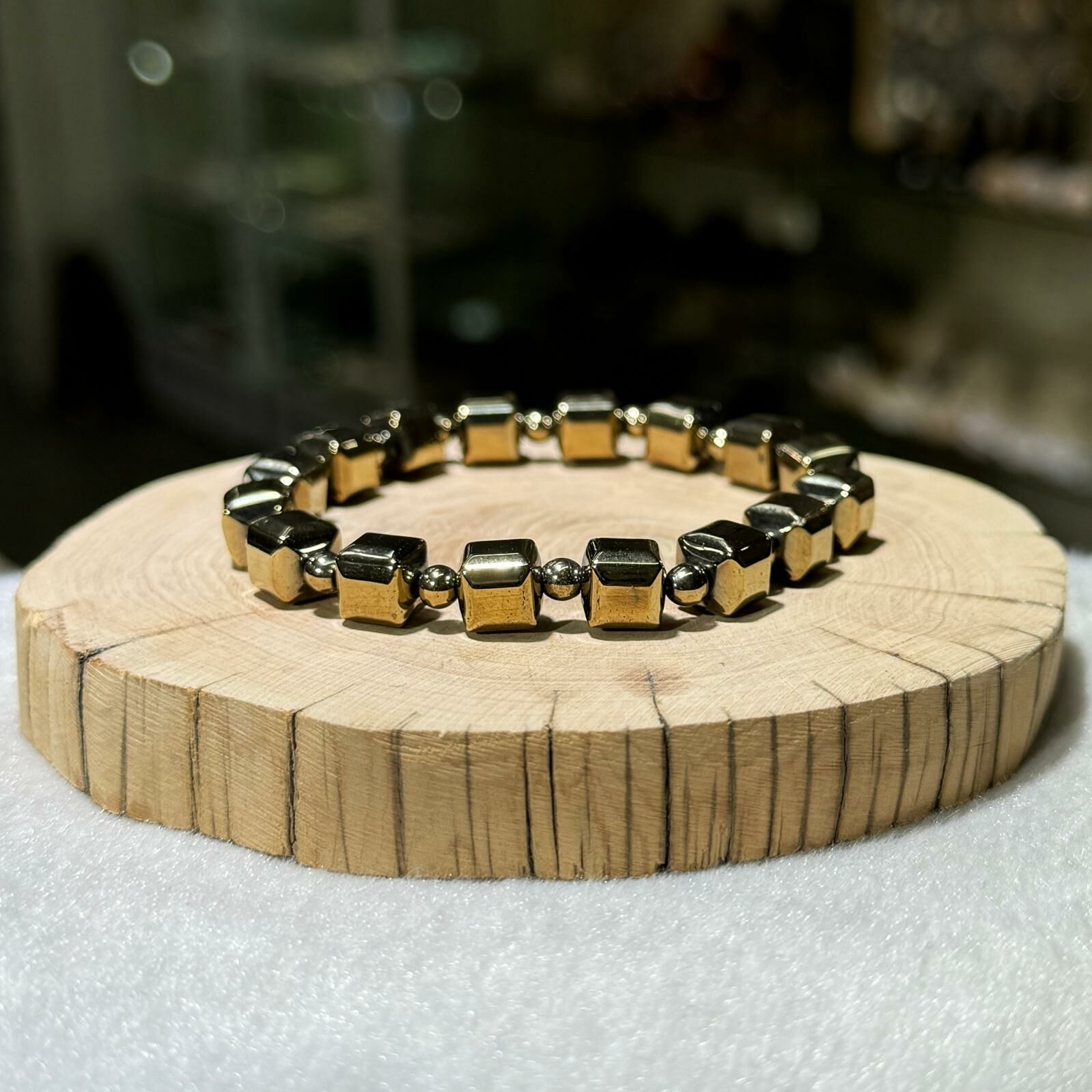 黃銅礦方糖手串 8 mm +/-