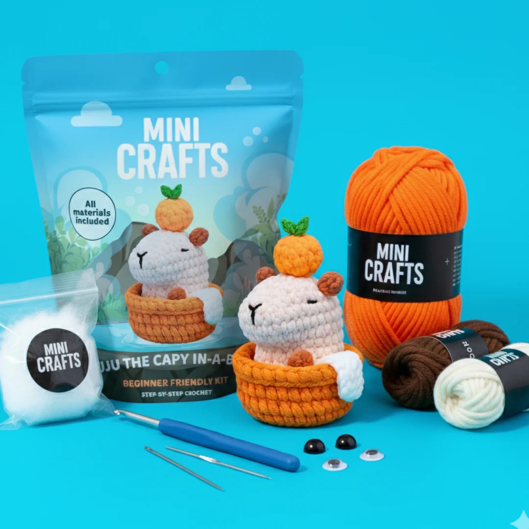 📦訂購 美國代購 Mini Crafts Juju The Capy In a Bath Crochet Kit DIY 水豚鉤針編織裝飾套裝 