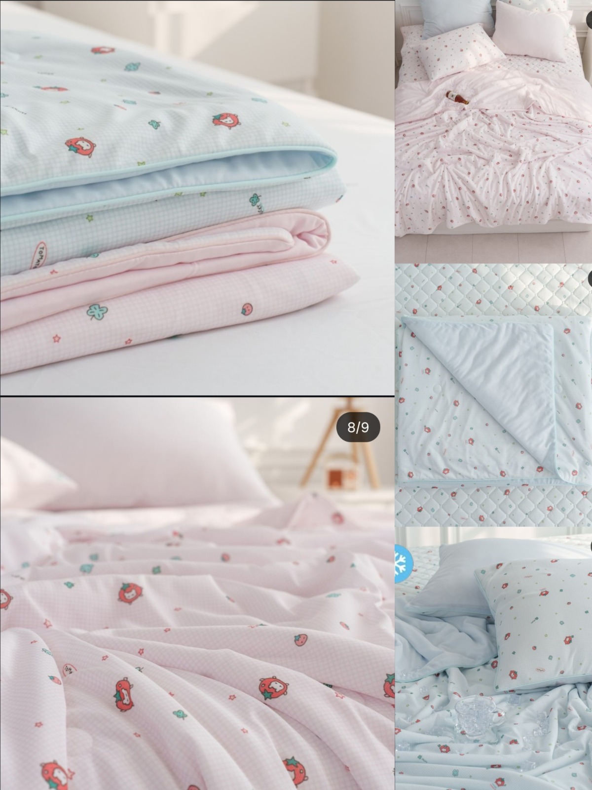 🇰🇷韓國廣藏市場 100%涼感紗涼感被｜藍色/粉紅色｜BB/單人/雙人齊尺寸❄️🛏️