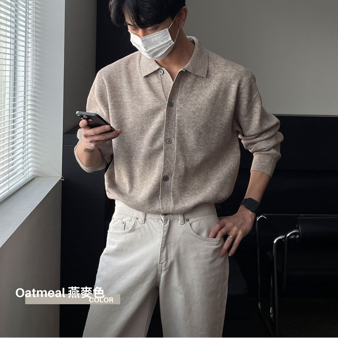 【In Stock】Cashmere Collared Knitwear