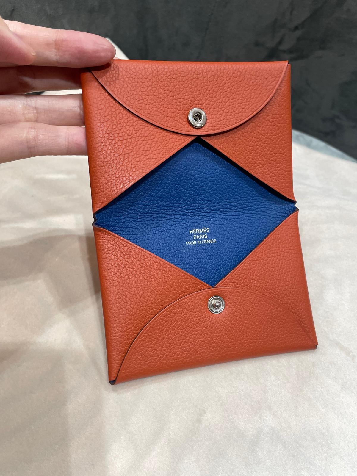 Hermes calvi card holder ,100%Authentic,98%new