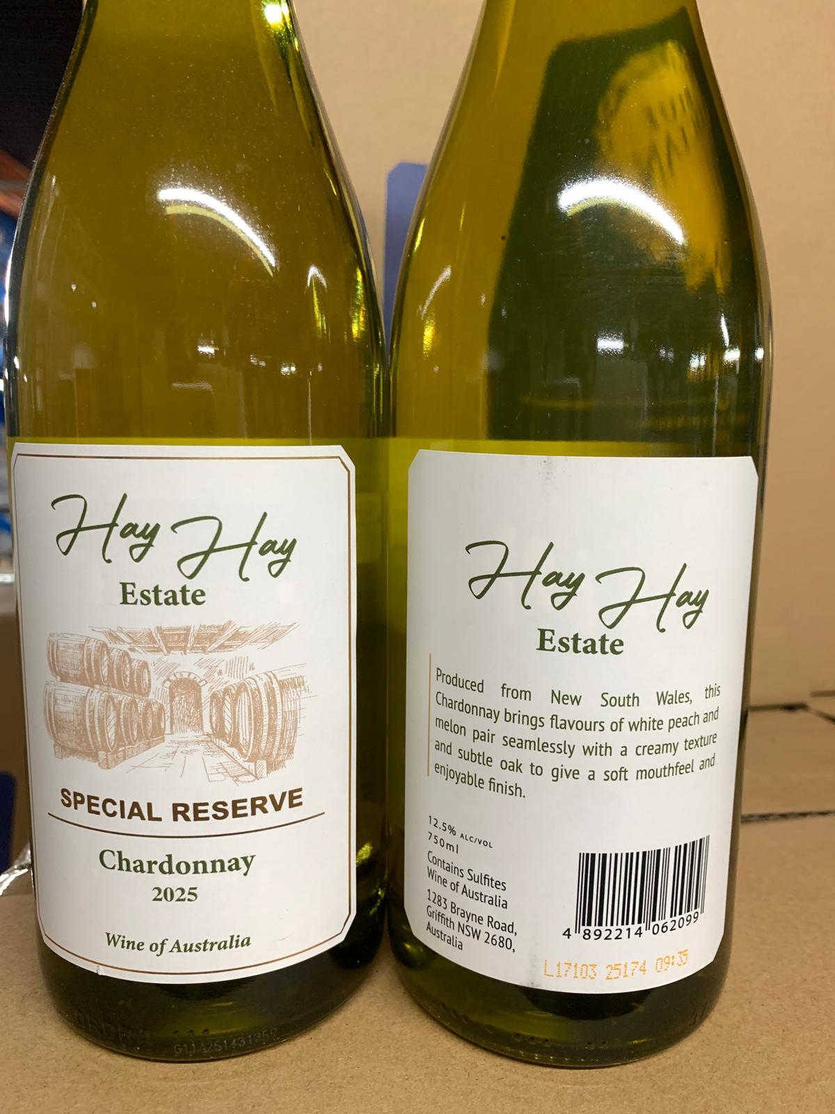 Hay Hay Estate Special Reserve Chardonnay 750ml 12.5%