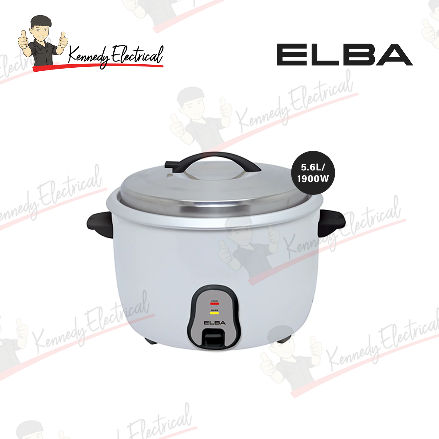Elba 5.6L Commercial Rice Cooker ECRC-M5619(WH)