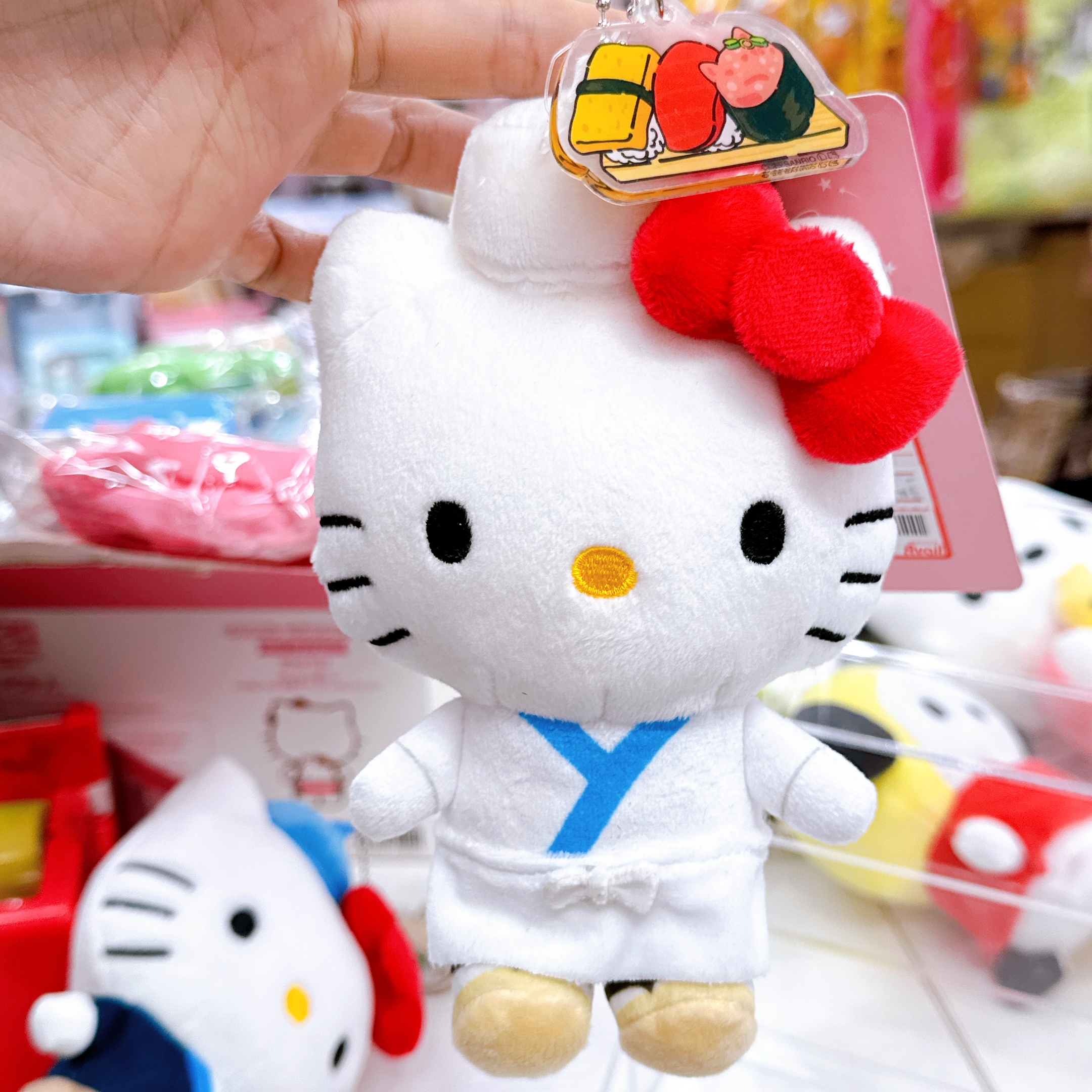 日本直送Hello Kitty扮壽司師傅/拉麵師傅公仔掛飾  17769