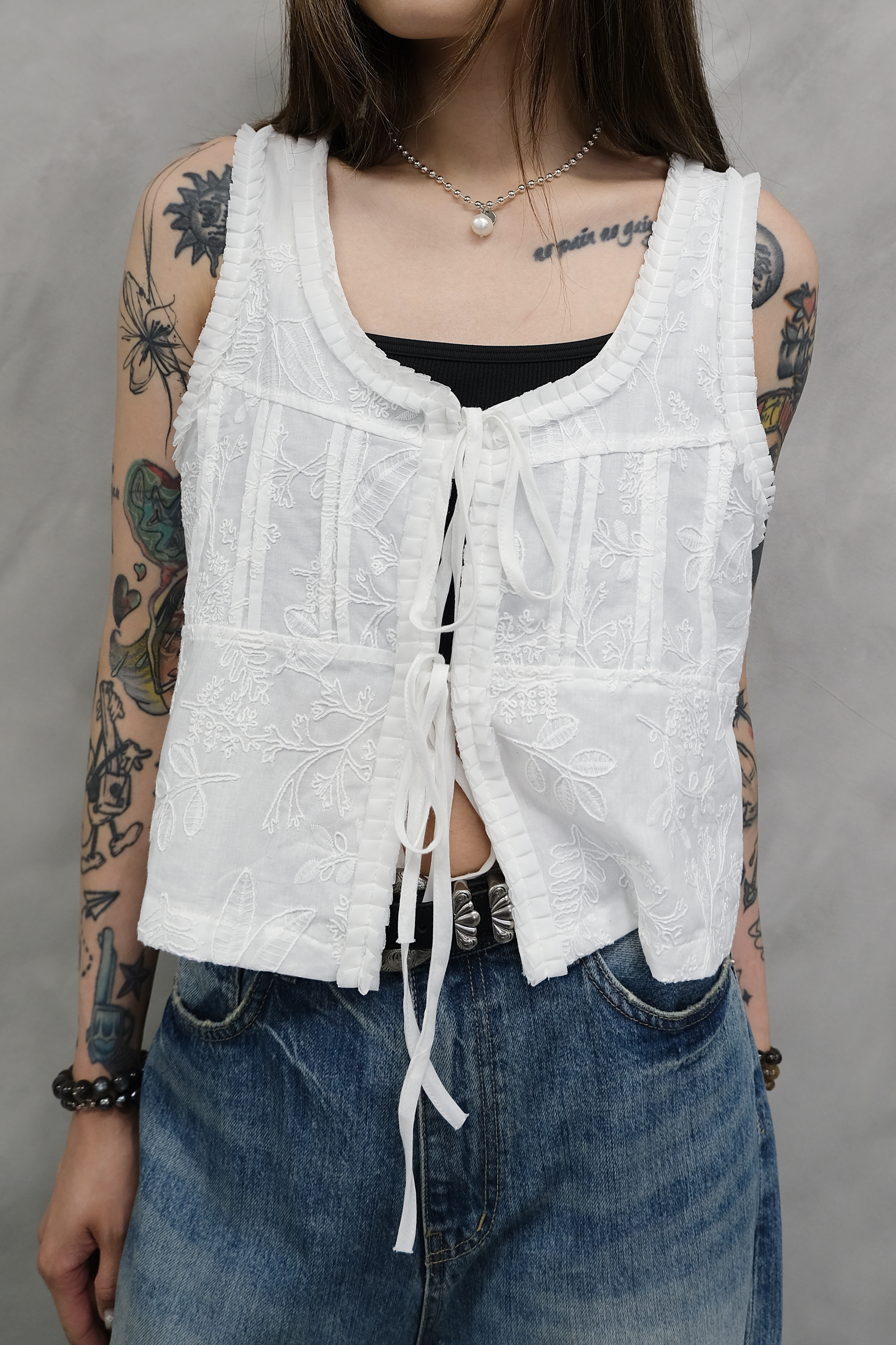 Embroidered top #top136