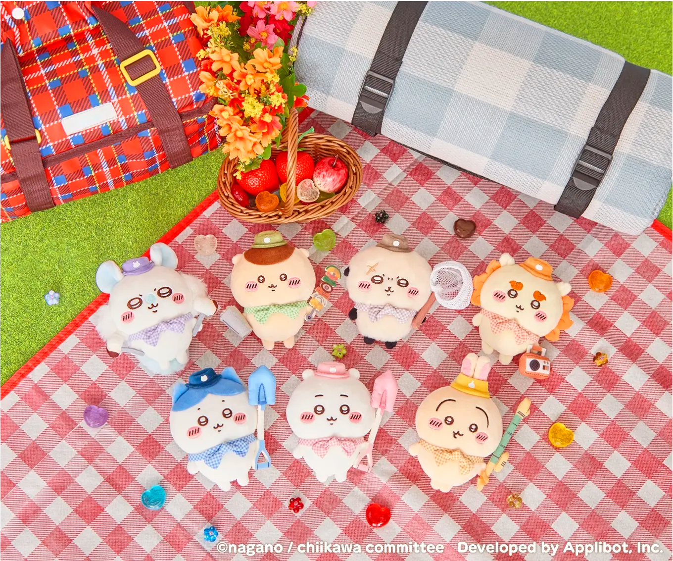 日本 Chiikawa Pocket 野餐款 公仔吊飾