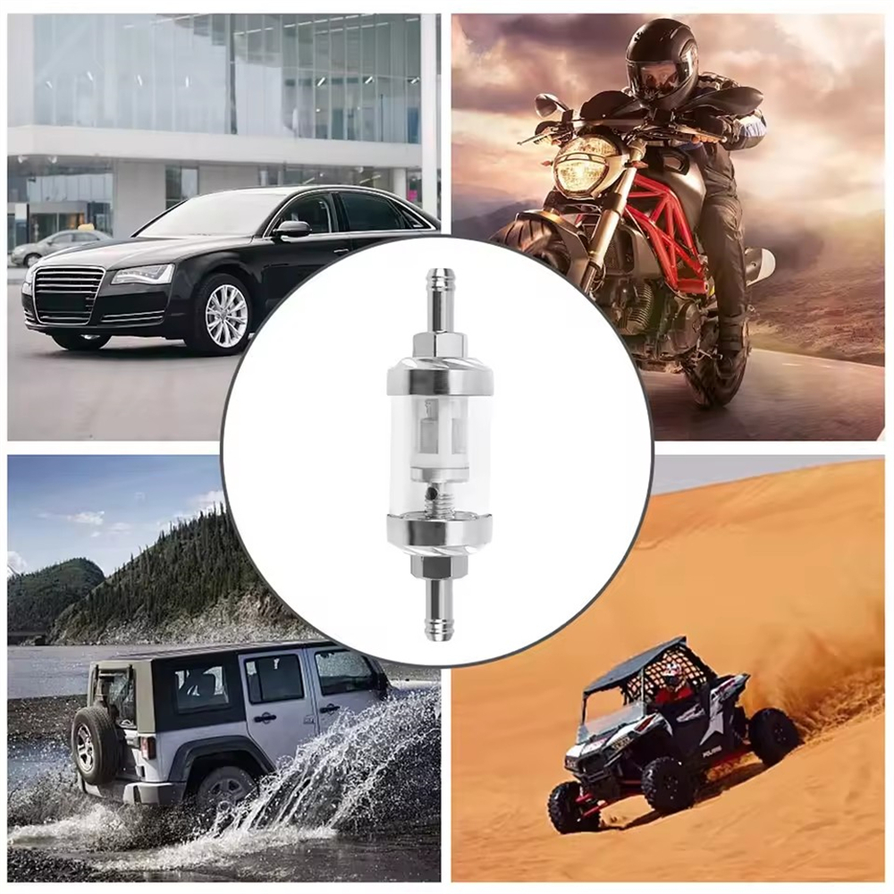 2x 摩托車汽油過濾杯 銀色 UB0252