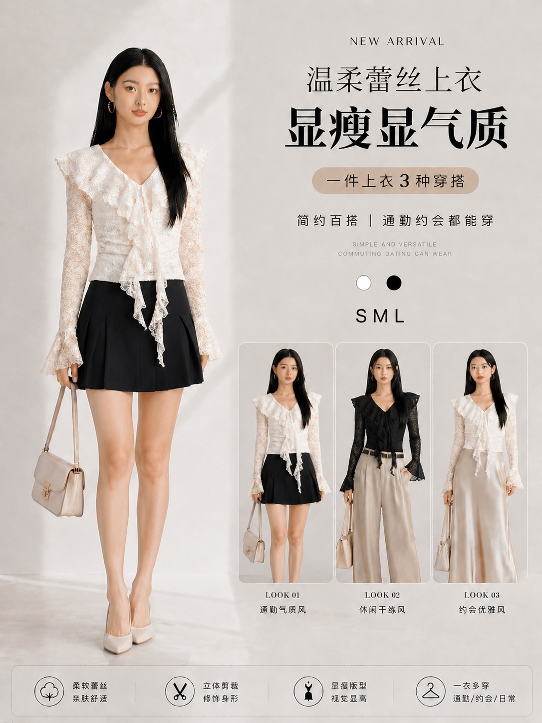 5151 PREMIUM LACE BLOUSE 高级气质感蕾丝上衣