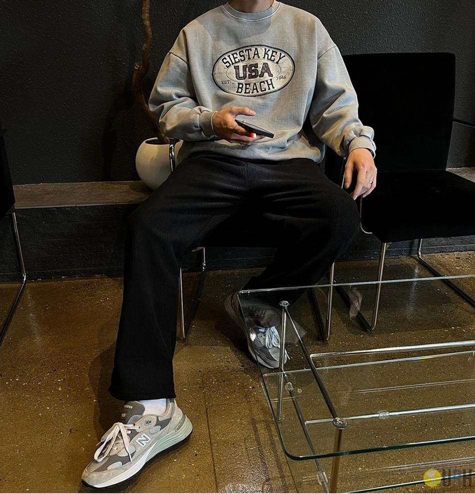 【100%保證韓國直送】USA重磅純棉復古染色Siesta立體印花衛衣 [4 color] RG165836