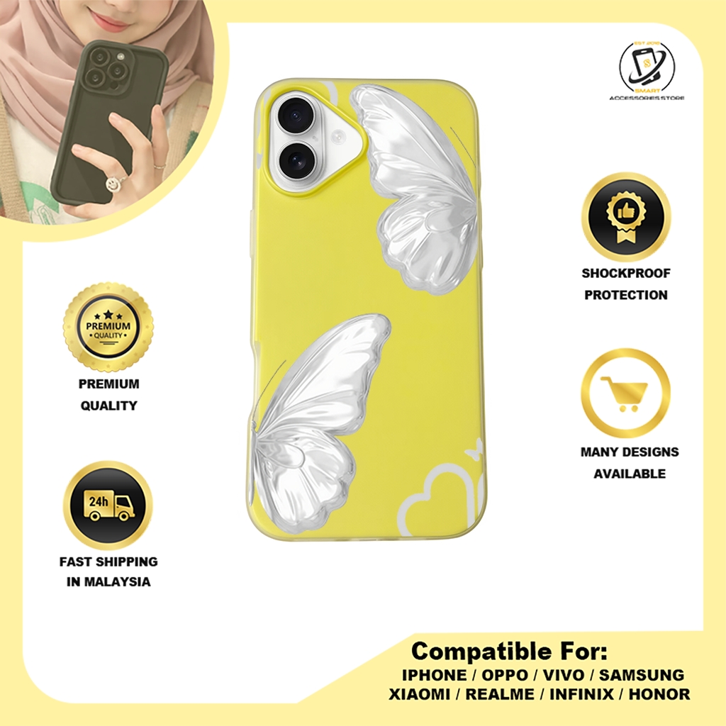 JELLY CASE PHONE FOR IPHONE - DESIGN BUTTERFLY D