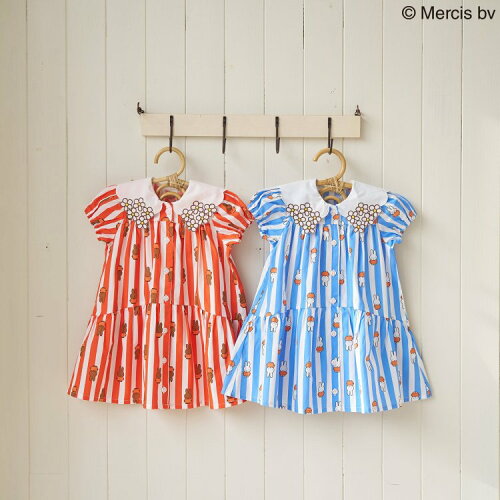 🆕【⭐訂購⭐】🌀 🇯🇵 日本直送 #Miffy 蕾絲刺繡領口 條紋連身喇叭裙［2款選］🌀 [ELCA-0172][260419]