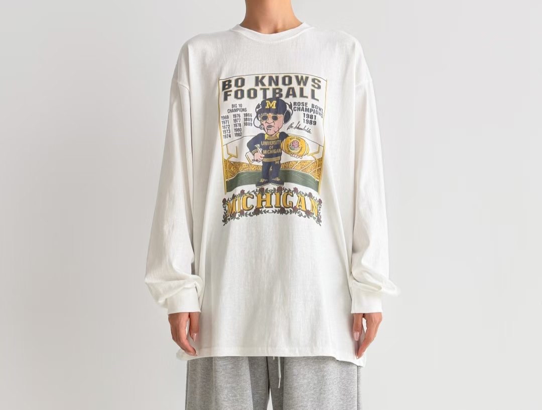 221610 “Bo Knows Michigan Long Sleeve” tee