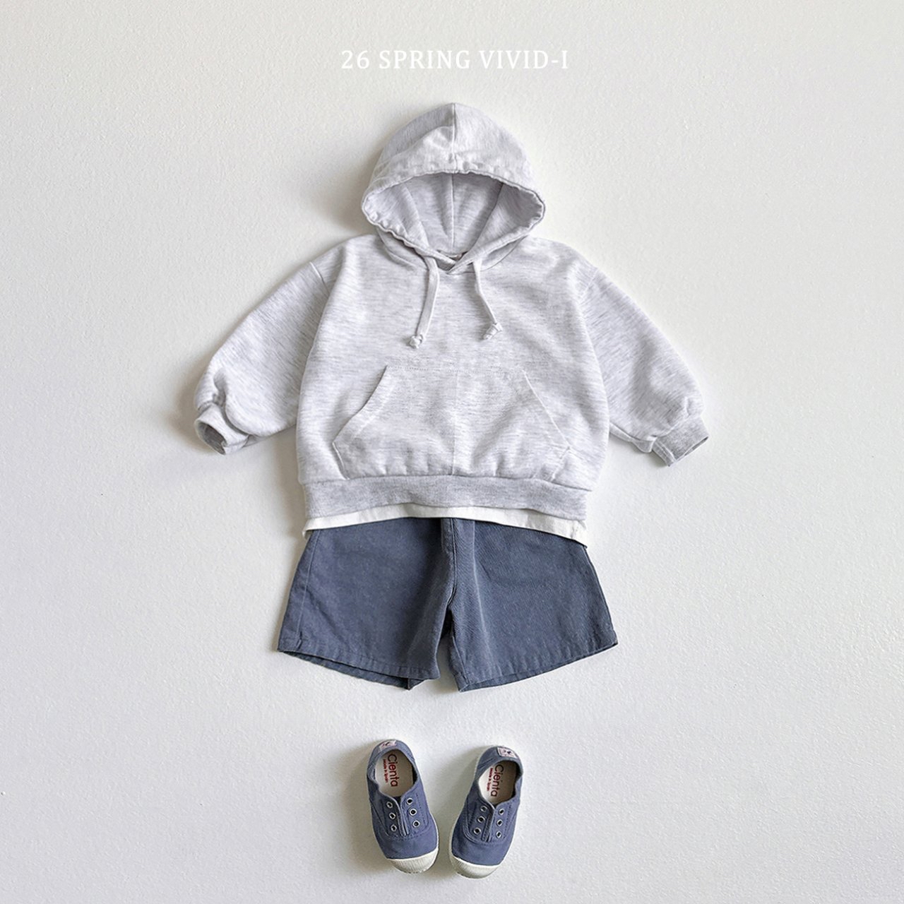 🌸預訂 韓國直送🌸🇰🇷VIVIDI四色袋鼠口袋連帽衛衣八分褲上下套裝