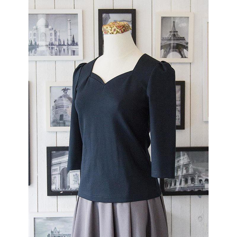 (SOLD OUT)Sweet Heart Dark Teal Green Top (FM058)