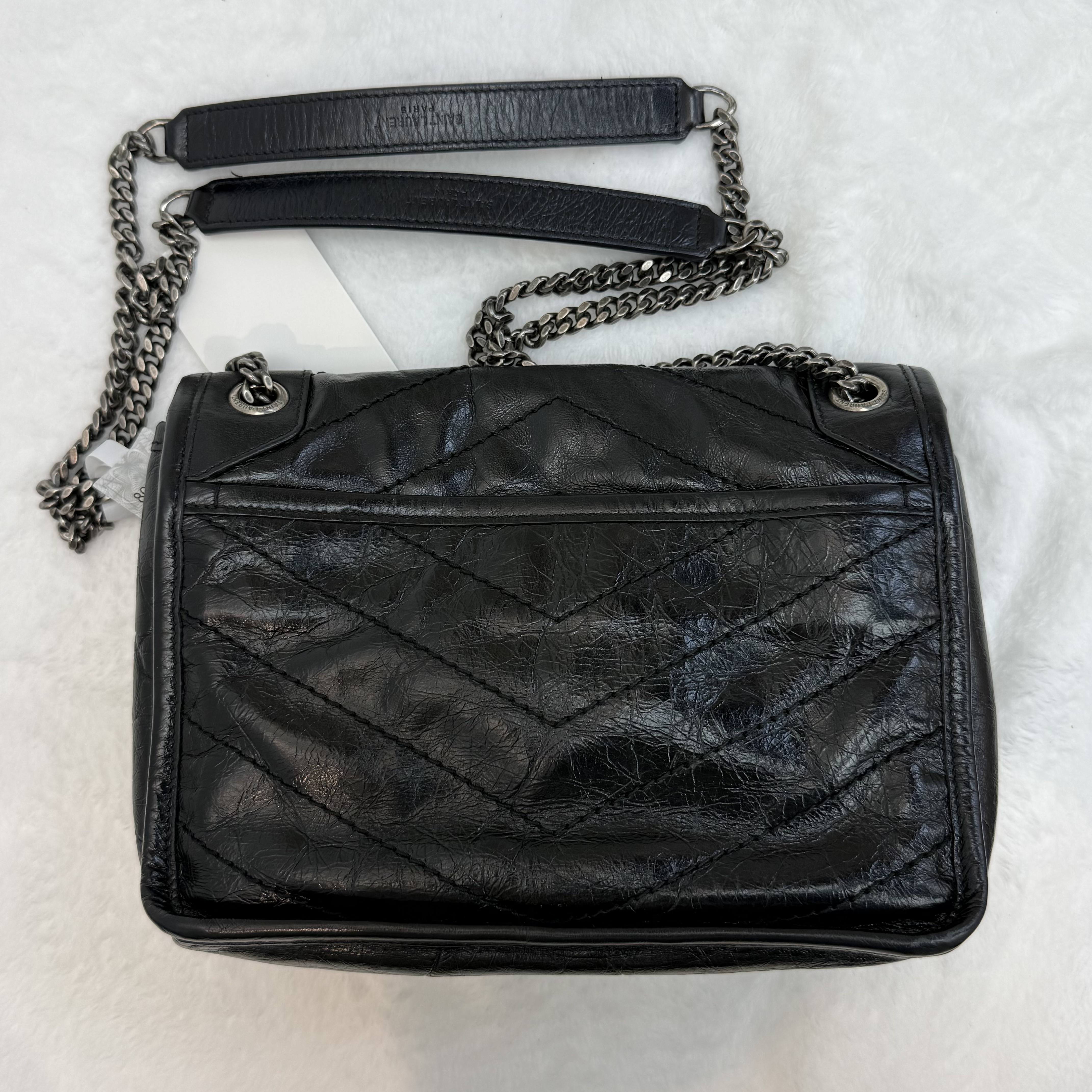 YSL Niki 黑色牛皮