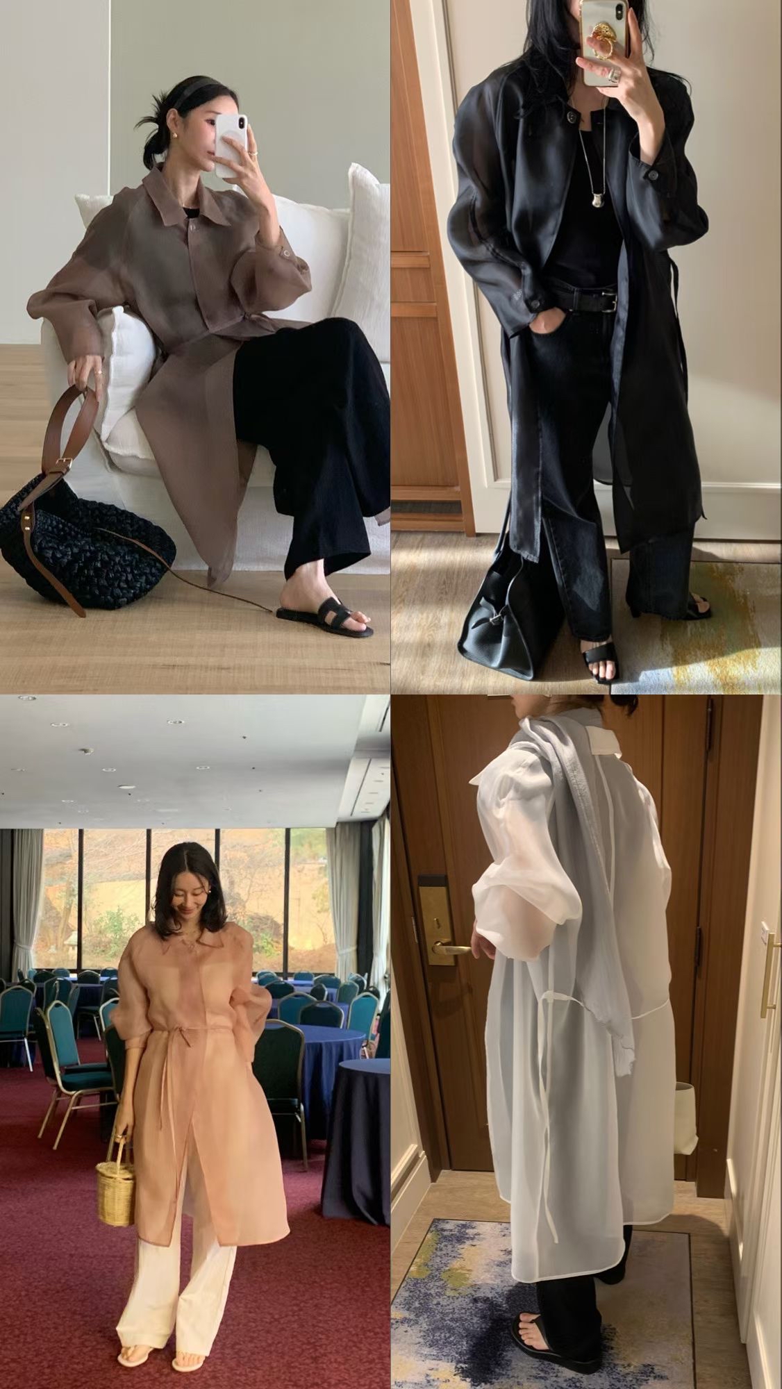 Stylish sheer long outer