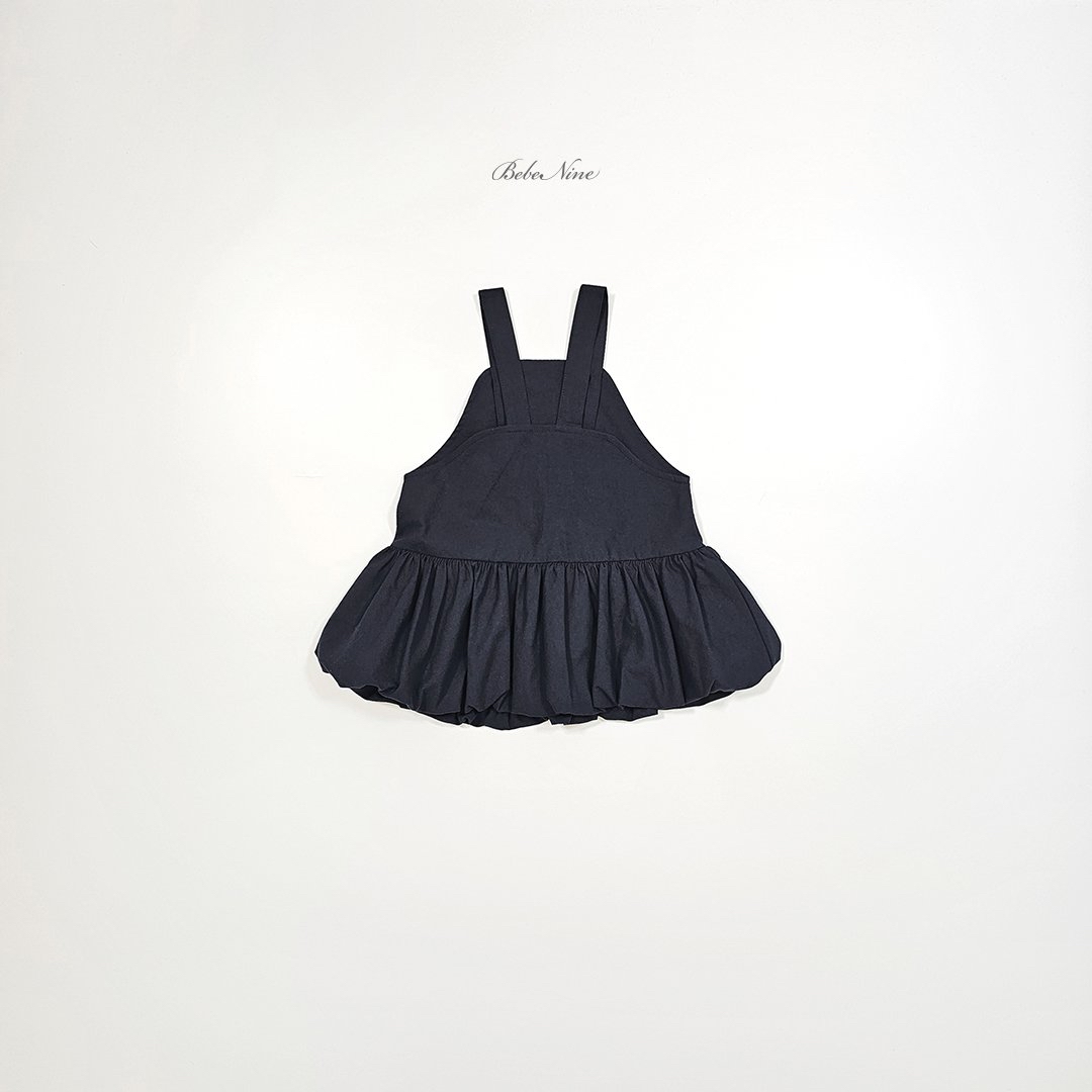 ☀️預訂 韓國直送☀️🇰🇷Bebenine三色泡泡下擺口袋純棉吊帶連身裙