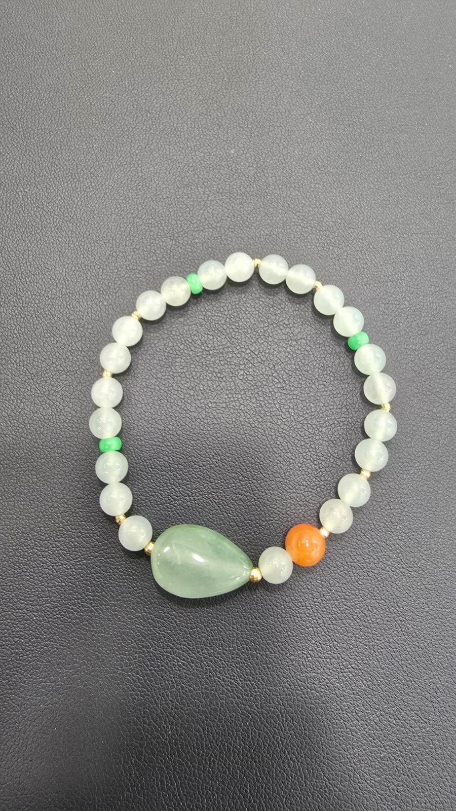 天然緬甸翡翠手鍊18K金配件