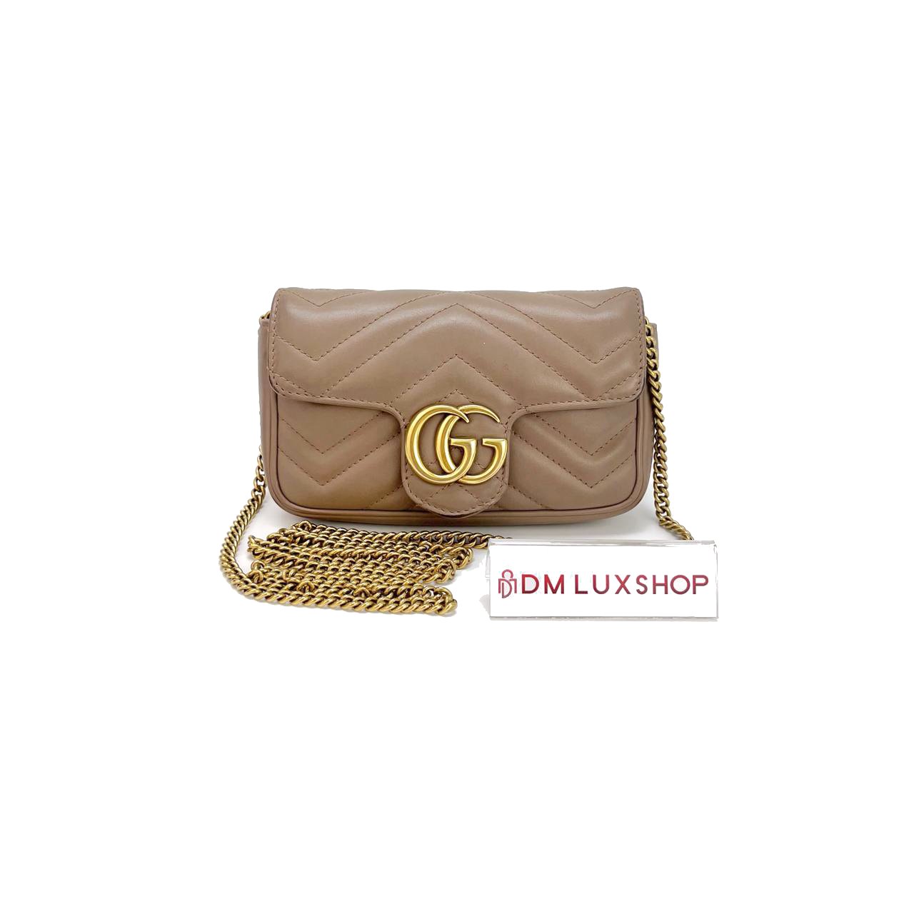 Gucci Beige Marmont Super Mini 
