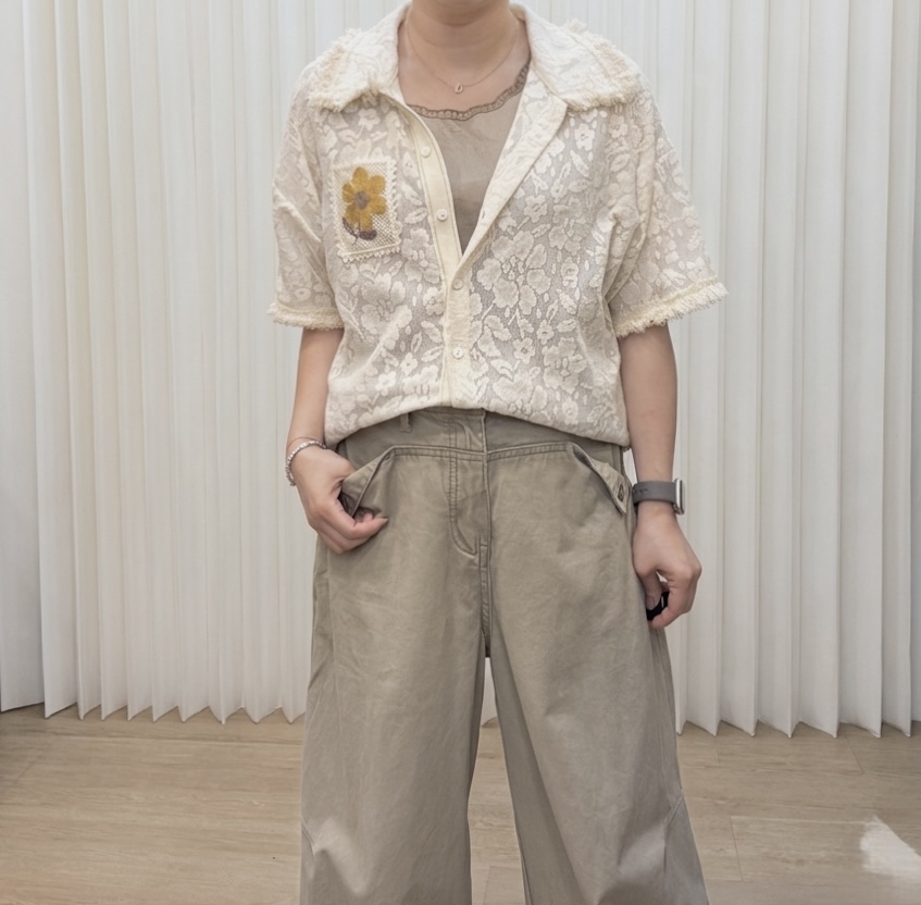 歐洲袋口刺繡花衫 M623 6SB028-929440