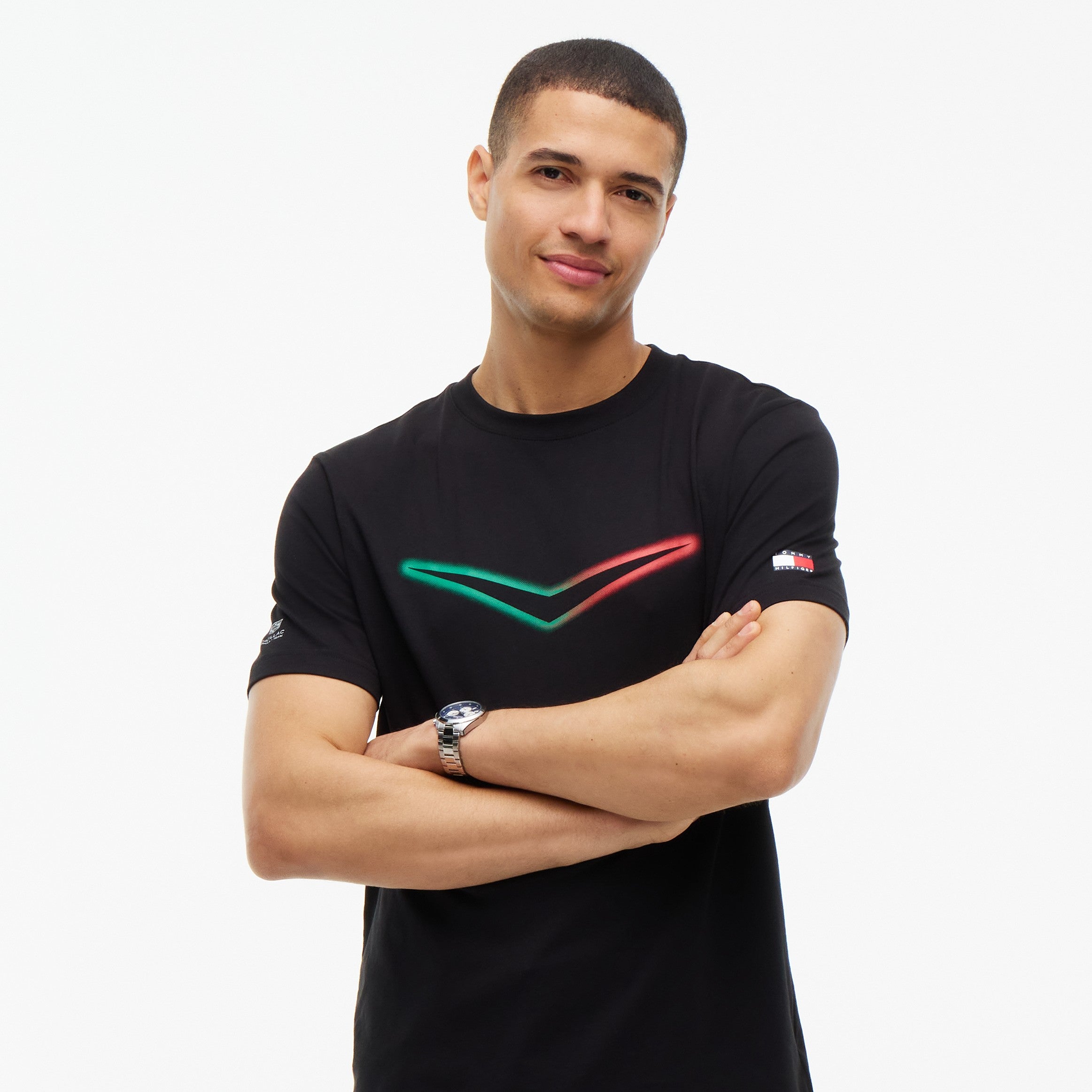 TH x Cadillac F1 Team 凱迪拉克車隊墨西哥特別版黑色標誌性印花 T-Shirt MN0MN00144BDS