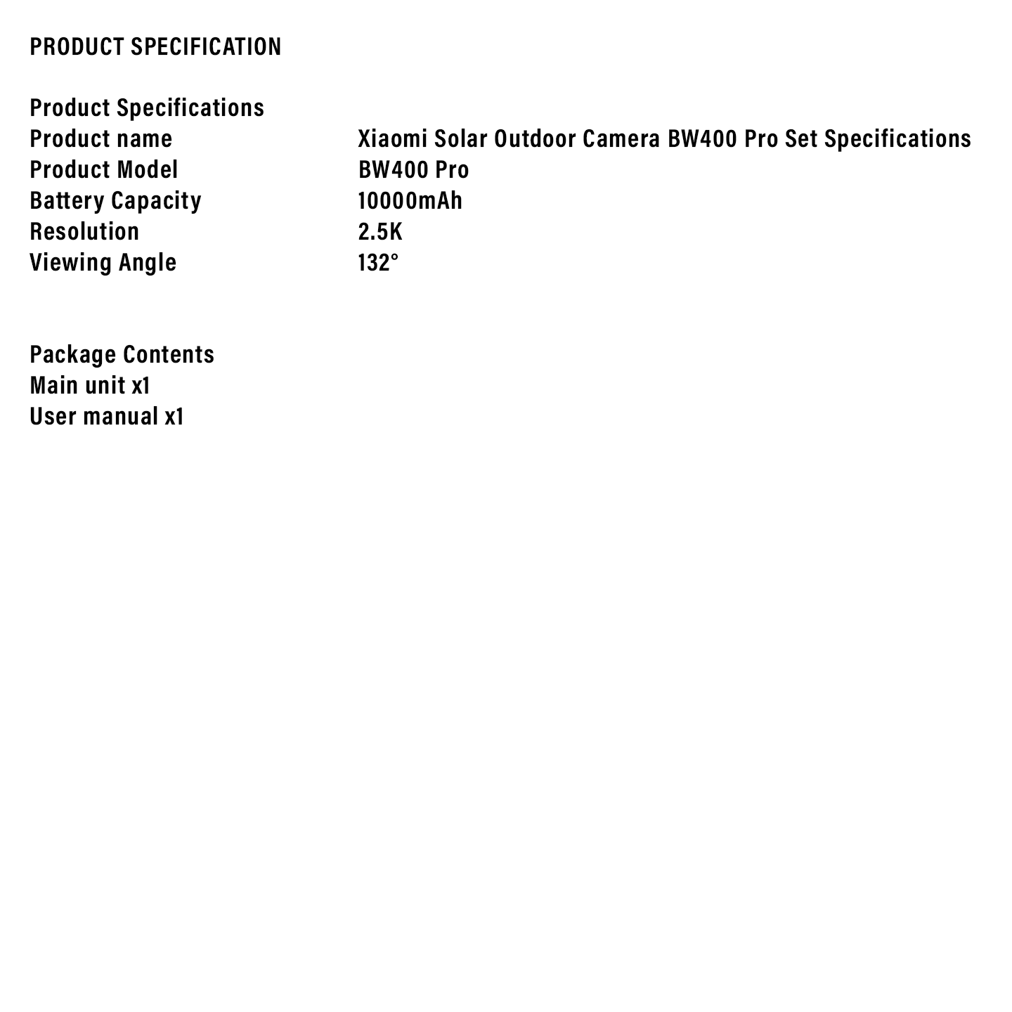 Xiaomi 2.5K CW300 Outdoor Camera Color Night Vision (BHR8097EU)